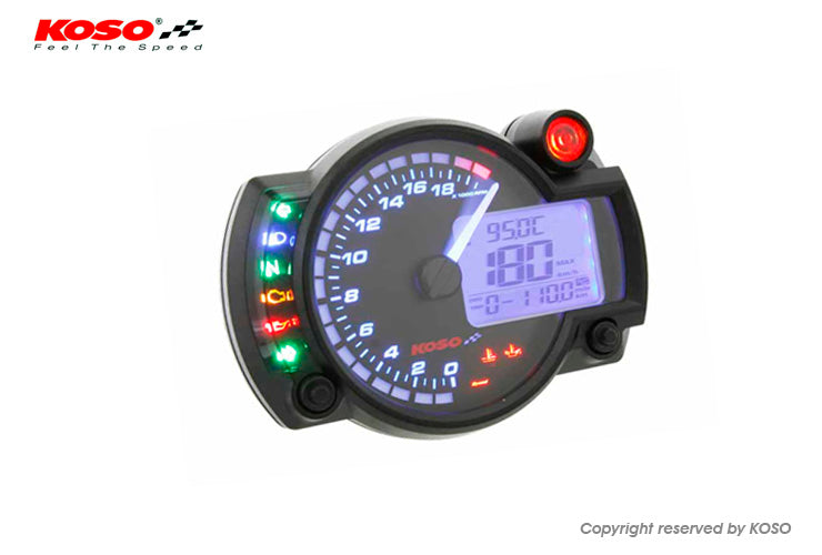 KOSO RX2Nプラス LCDマルチメーター バックライト8色 【0-20000rpm】