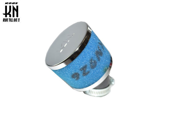 ノーマルキャブ用 KN926 汎用パワーフィルター 45度【ブルー】