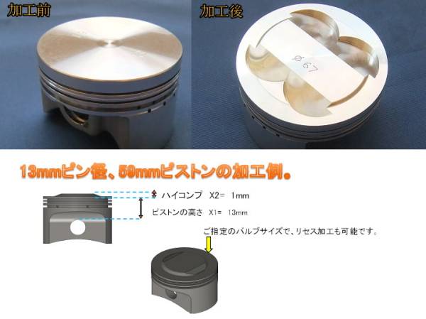 TTMRC シグナスX/BWS125/アドレスV125 鍛造ピストン【受注品】