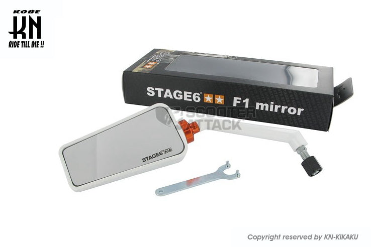 STAGE6 バックミラー 【ホワイト/クリアレンズ】