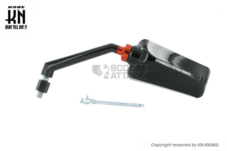 STAGE6 バックミラー【ツヤありブラック/クリアレンズ】