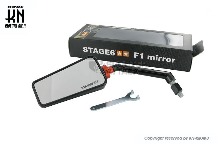 STAGE6 バックミラー【ツヤありブラック/クリアレンズ】