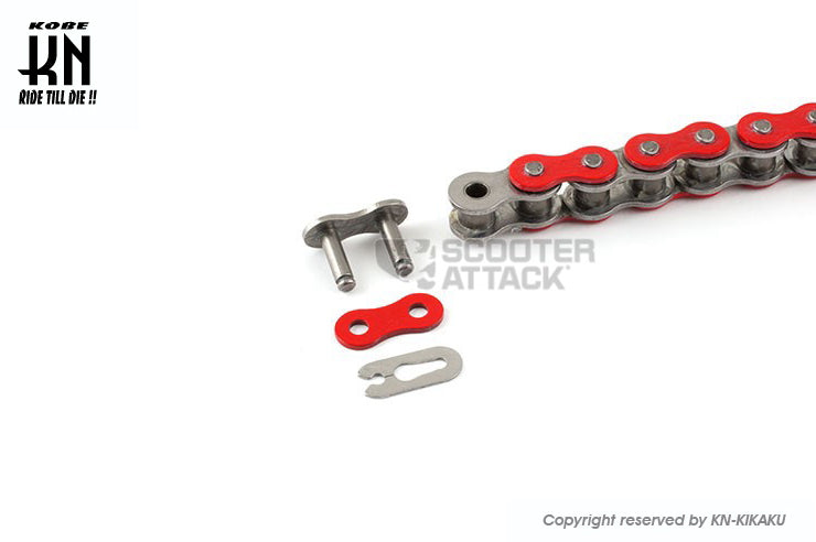 STAGE6 カラーハードチェーン 【420-120コマ】レッド