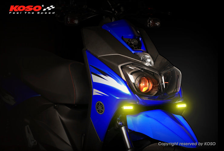 KOSO LEDフロントデイライトキット/BWS125 2型【BG1】/BWS R【2JS】スモークレンズ/ブルー