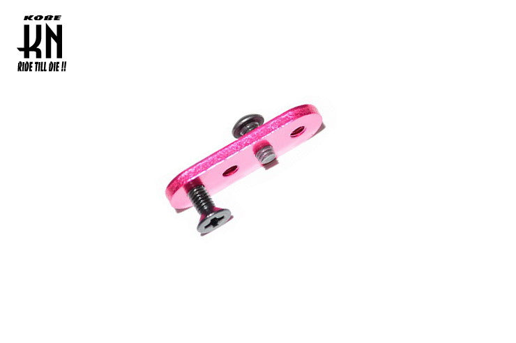 汎用【ストレートステー/ショート】ピンク M3×8mm(1個)/M3×6mm(2個)ネジ付