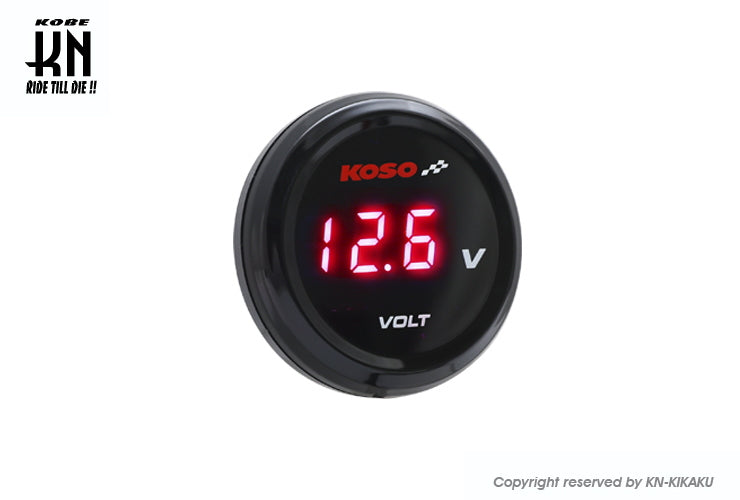 KOSO i-Gearメーター電圧計【レッド表示】