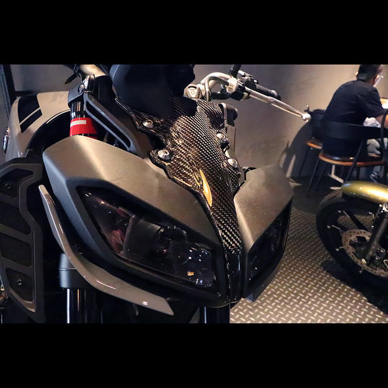MOS カーボンヘッドライトフロントパネル【MT-09】