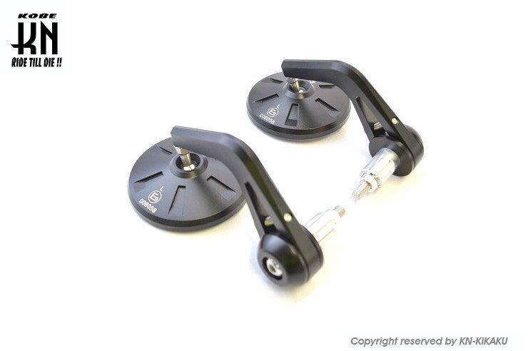 RCB バーエンドミラー【アルミCNCサイドミラー】左右セット【ブラック】