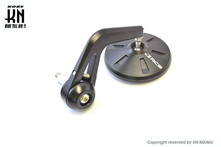 RCB バーエンドミラー【アルミCNCサイドミラー】左右セット【ブラック】