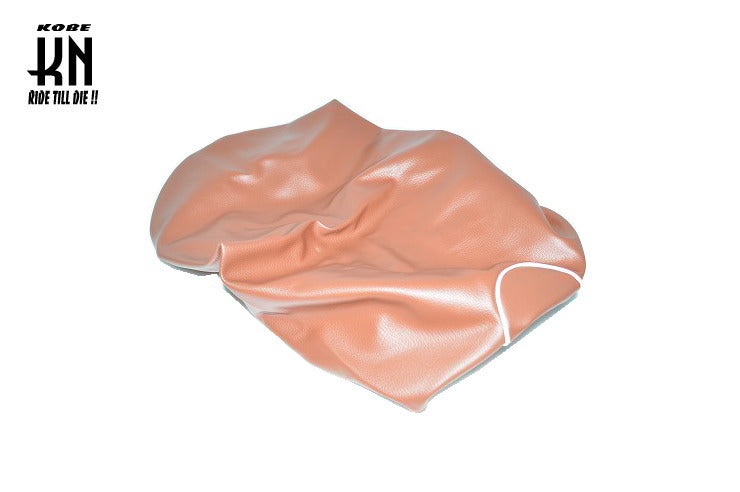 2WAY シートカバー【ゴム入り】 国産高品質【ジョルノ/AF24】ブラウン/ホワイトパイピング