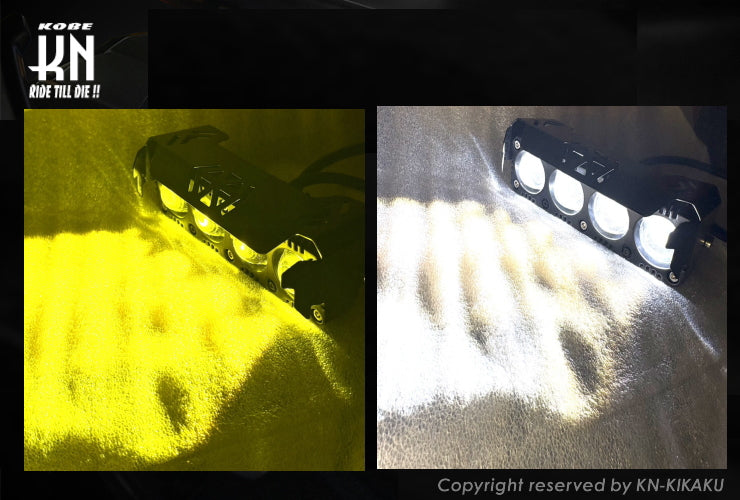 汎用LEDヘッドライト【4連】魚眼タイプ