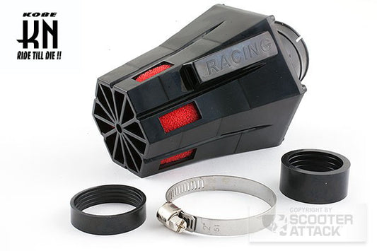 STR8 ノーマルキャブ用【STR8】汎用パワーフィルター 45度 【ブラック】