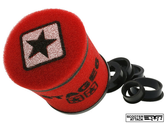 STAGE6 汎用エアフィルター小 【赤】【55/49/45/42/35/28】mm