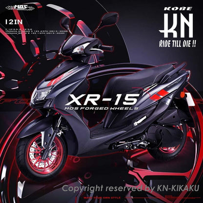 MOS 鍛造アルミホイール前後セット XR-15【シグナスX 4/5型】ブルー