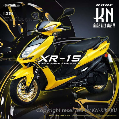 MOS 鍛造アルミホイール前後セット XR-15【シグナスX 4/5型】レッド