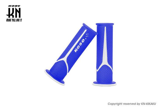 KOSO メテオデュアルカラーグリップ【ブルー/ホワイト】120mm