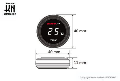 KOSO  i-Gearメーター温度計【ブルー表示】