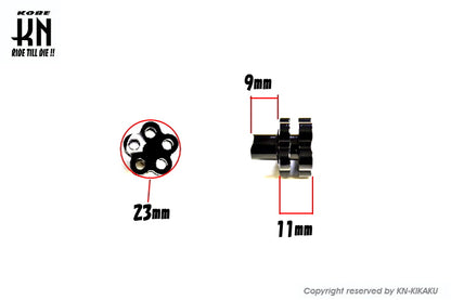 ブレーキクランプタイプ2 【ネジ部分のみ】レッド【6mm】