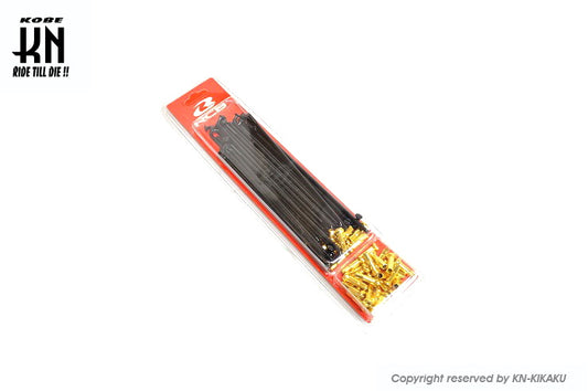 RCB リム専用スポーク【163-9】ブラックスポーク/ゴールドニップル【36セット入】