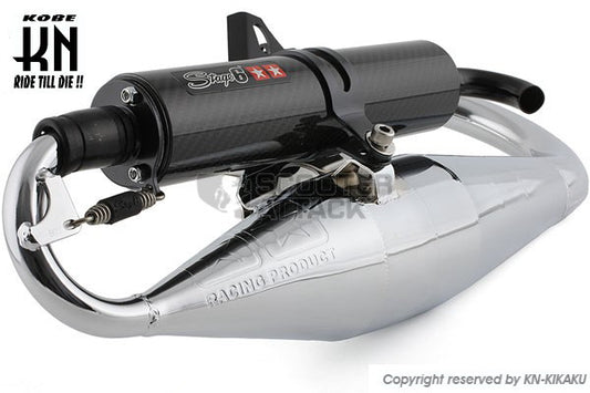 STAGE6 ユーロチャンバー【BWS50,3AA/SLIDER】50cc-70cc【ブラックサイレンサー】メッキ