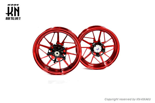 MOS 鍛造アルミホイール前後セット【FF-10】マジェスティS/SMAX/FORCE【レッド】