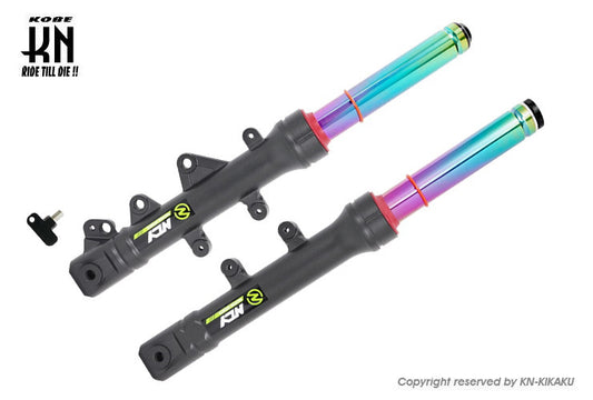 NCY フロントフォーク【N-21】減衰力/イニシャル調整式【グリファス/X FORCE/AUGUR】チタンカラー