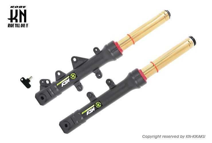 NCY フロントフォーク【N-21】減衰力/イニシャル調整式【グリファス/X FORCE/AUGUR】ゴールド