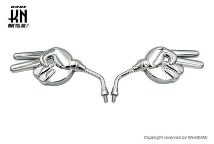 ミニジャンケンミラー【HONDA,SUZUKI,KAWASAKI ネジタイプ/8mm】 メッキ