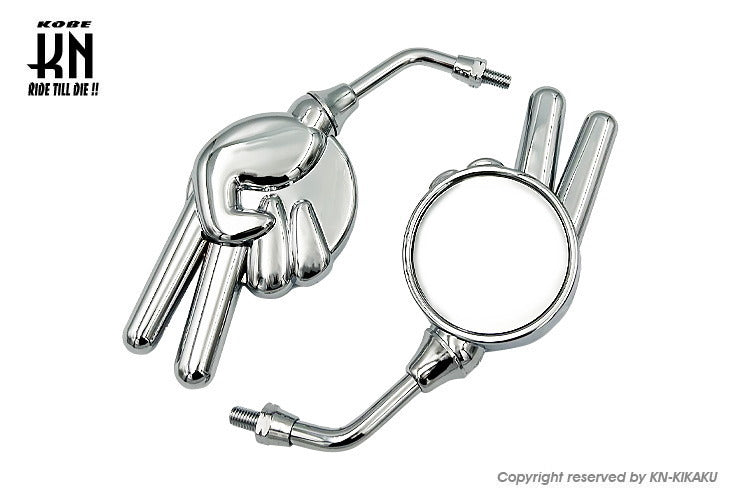 ミニジャンケンミラー【HONDA,SUZUKI,KAWASAKI ネジタイプ/8mm】 メッキ