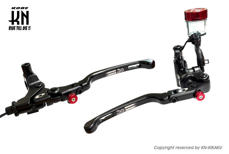 RCB 30周年記念 鍛造ラジアルポンプマスターシリンダー【S1-FL】14mm【右】& 汎用クラッチ/ブレーキレバーアッセン【左】