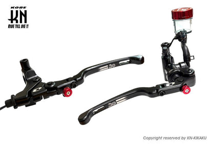 RCB 30周年記念 鍛造ラジアルポンプマスターシリンダー【S1-FL】14mm【右】& 汎用クラッチ/ブレーキレバーアッセン【左】