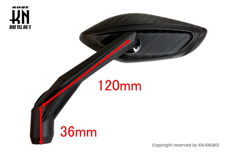 KOSOバックミラー【GTミラー タイプ2】ネジ径 8/10mm【クリアー