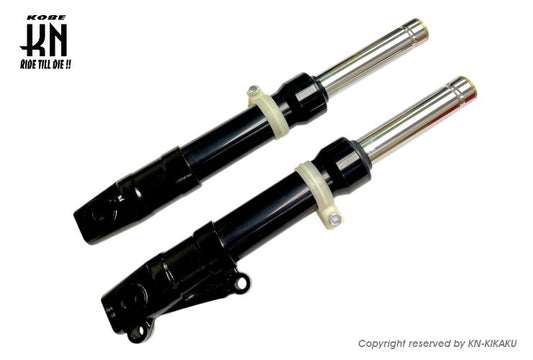 ローダウンフロントフォーク【ディオ系DISK】ブラック/ブラック