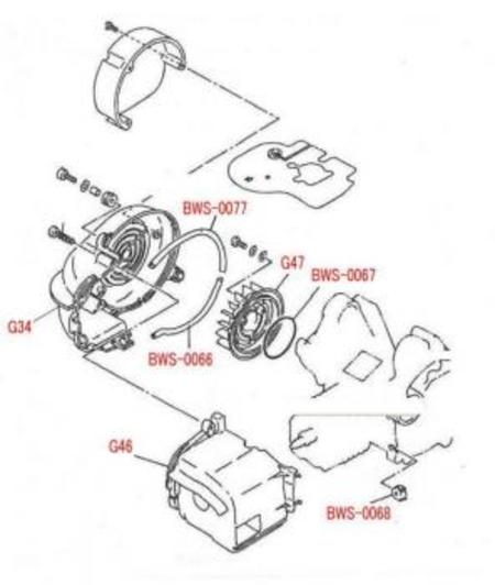 純正部品 【ファンの裏のオーリング】 BWS100