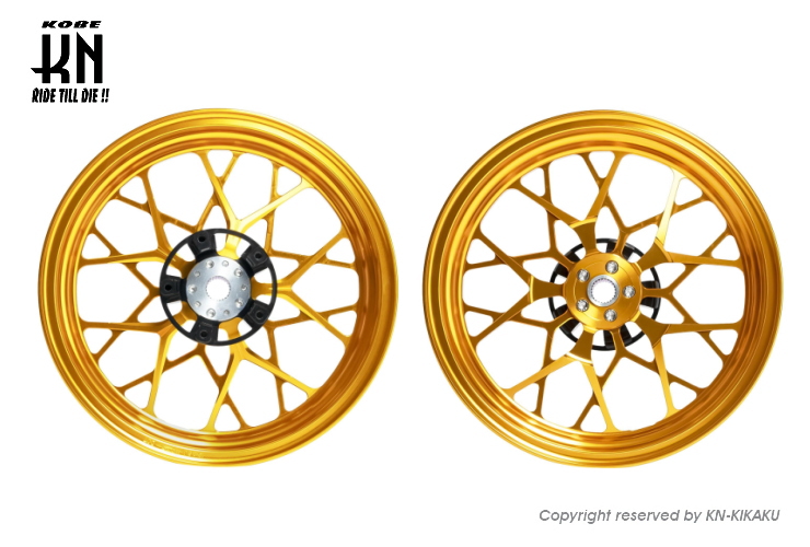 MOS 鍛造アルミホイール前後セット【FF-20】マジェスティS/SMAX/FORCE【ゴールド】 | KN企画 | スクーター・オートバイ・バイク  改造パーツ 輸入パーツの通信販売